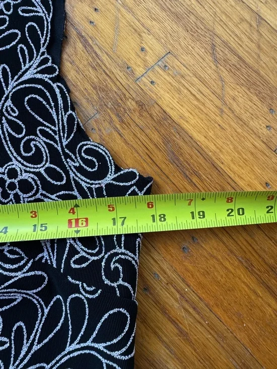 Laura black sparkle embroidered sleeveless top - Picture 3 of 5